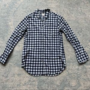 J. Crew Blue & White Plaid Button Down